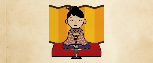 素材サイト「イラストAC」より、「女性落語家」をPicMonkeyで編集したもの。ACといっても、公共広告機構は関係ありません。 アイキャッチ画像。