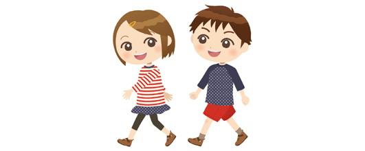 アイキャッチ画像。素材サイト「イラストAC」より、「歩く子供」。syuniさんの作品。 アイキャッチ画像